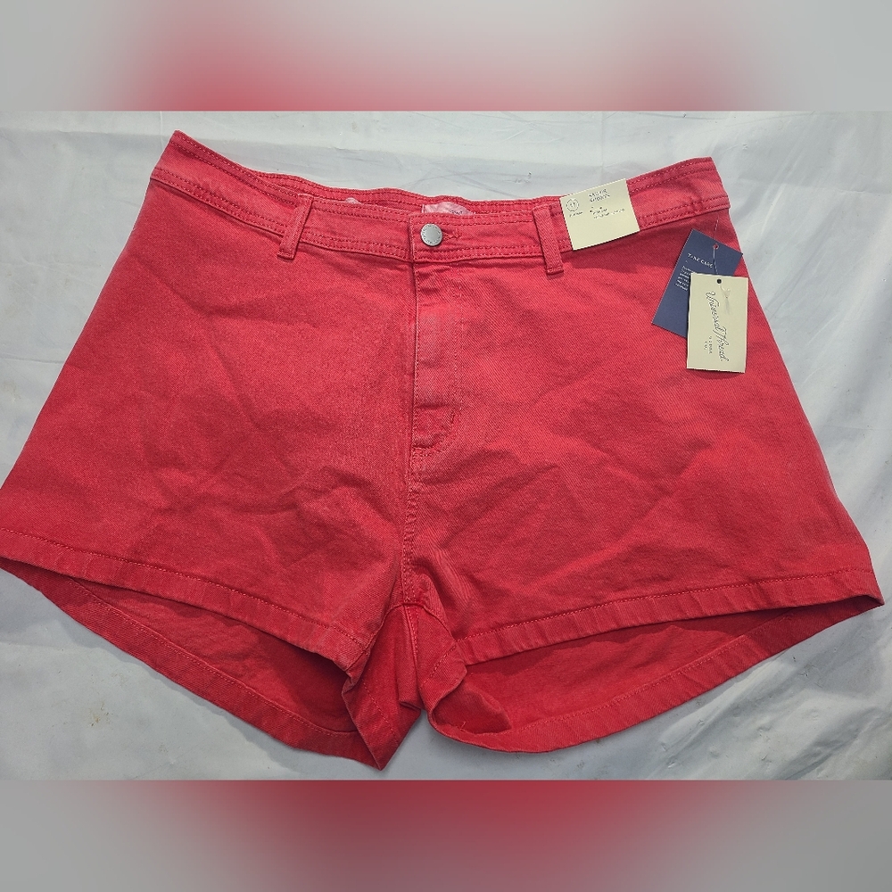 Women's High-Rise Sailor Denim Shorts Universal Thread Red Cotton Denim Size 17